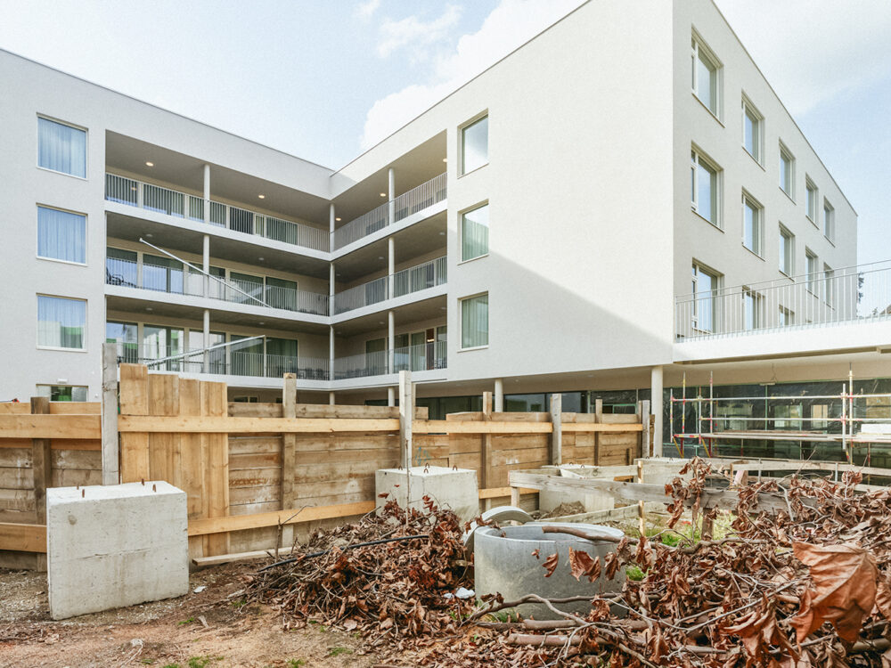 ersten Bauabschnitt der nonconform Architektur des Blindenwohnheim johann wilhelm klein haus für die OEBW in Wien